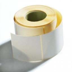 Термотрансферная самоклеящаяся этикетка 20х20 мм  (2000 шт в рулоне, втулка 40 мм, материал полуглянцевая бумага)