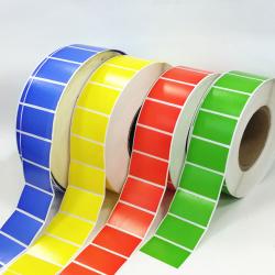 Термотрансферная самоклеящаяся этикетка 30х20 мм цветная (2000 шт в рулоне, втулка 40 мм, материал полуглянцевая бумага)