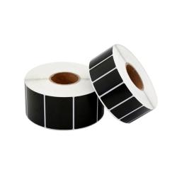 Термотрансферная самоклеящаяся этикетка 30х20 мм черная (2000 шт в рулоне, втулка 40 мм, материал полуглянцевая бумага)