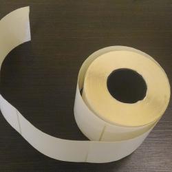 Термотрансферная самоклеящаяся этикетка 75х120 мм (300 шт в рулоне, втулка 40 мм, материал полуглянцевая бумага)